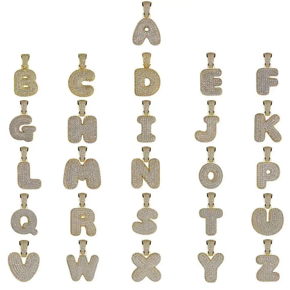 Bubble letter necklace