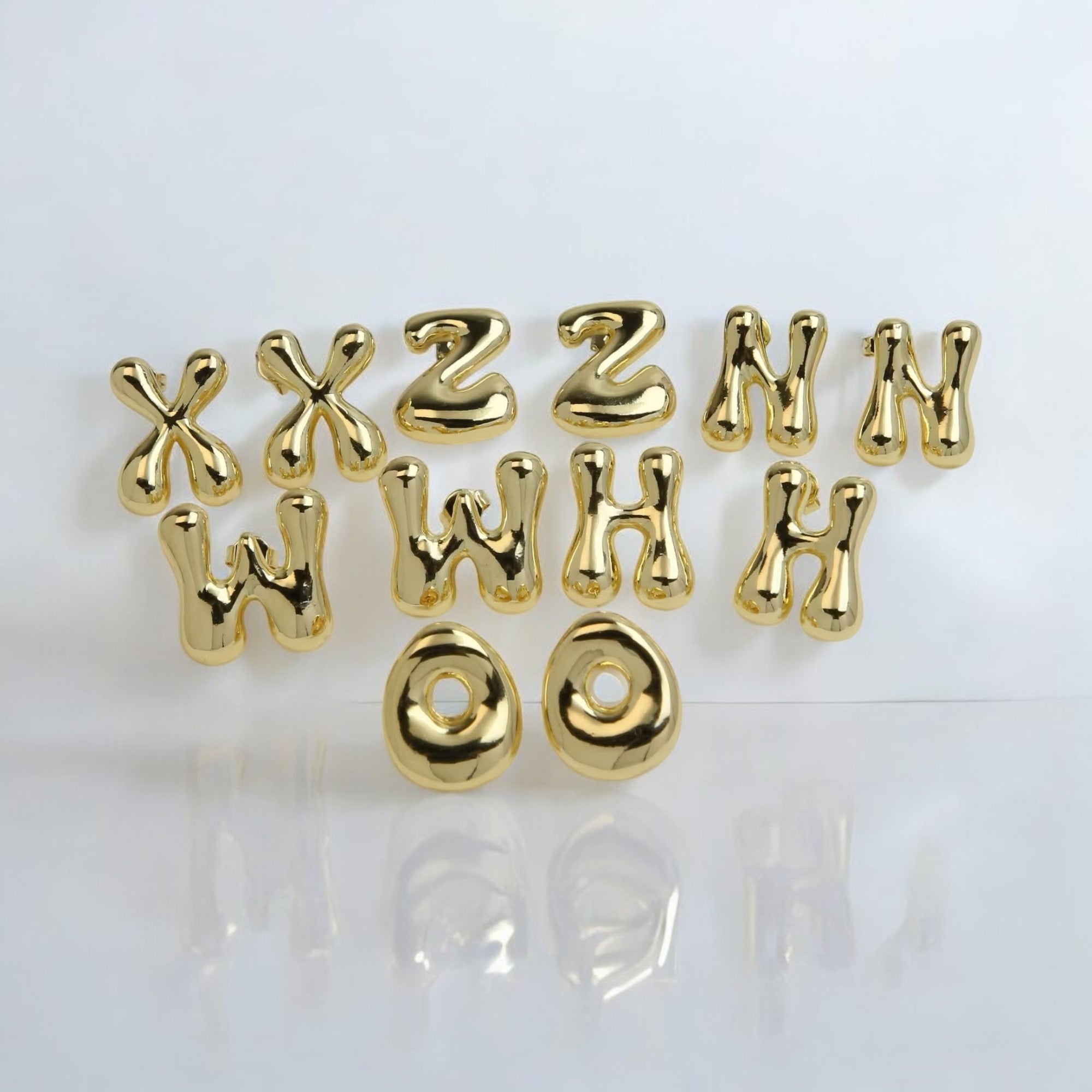 bubble letter studs