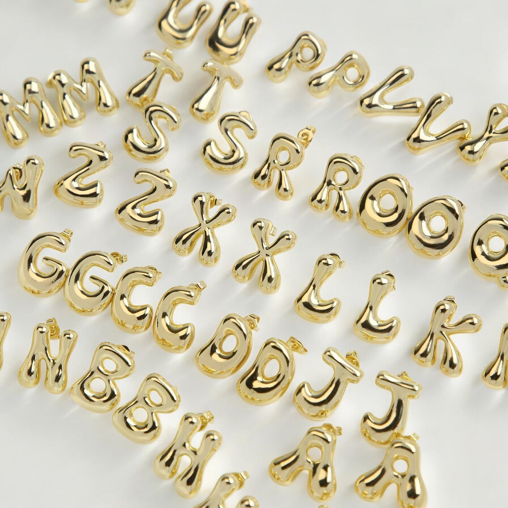 bubble letter studs