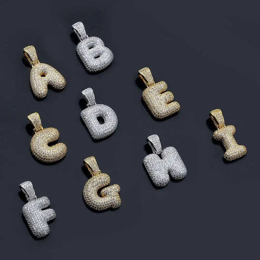 Bubble letter necklace