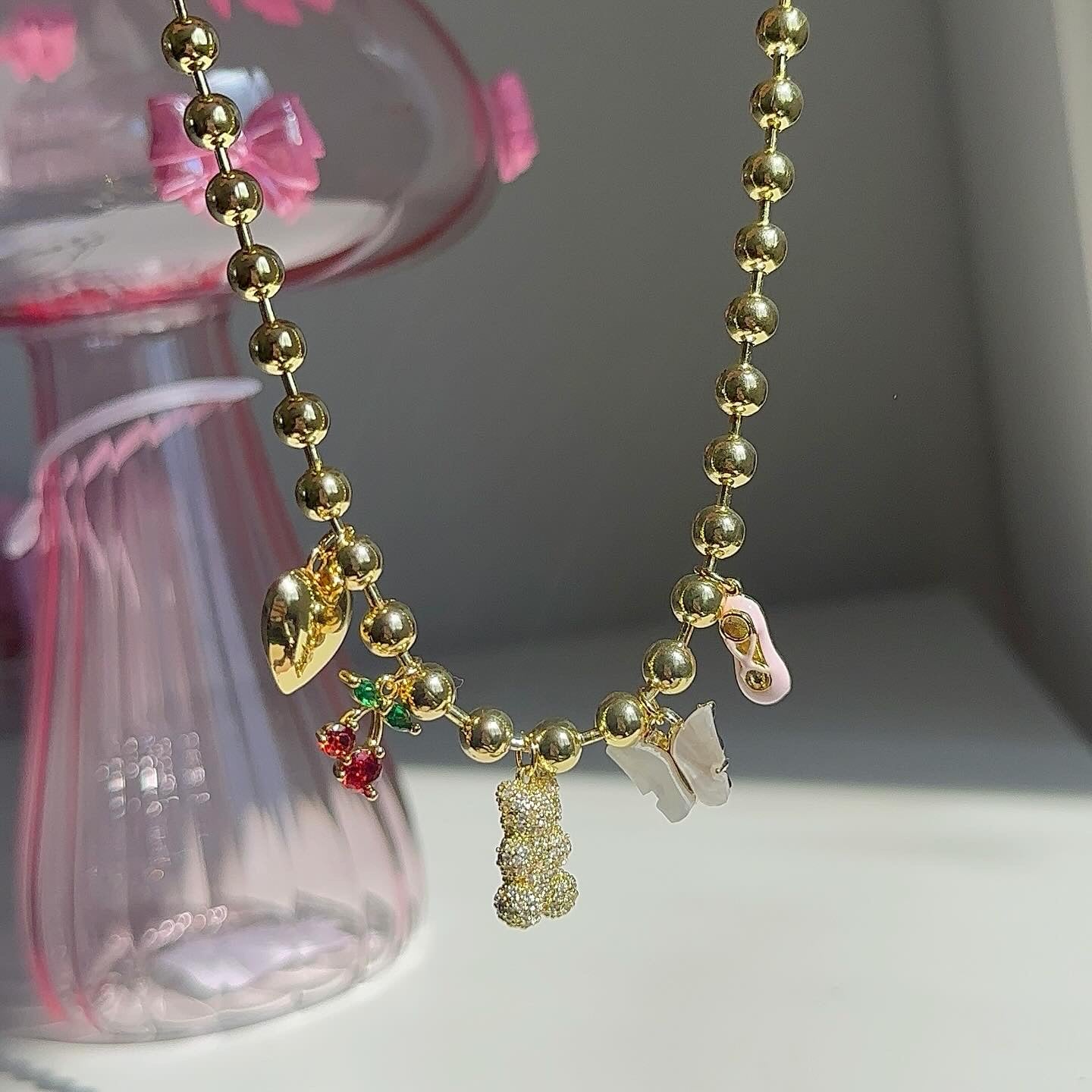 Multi charm necklace