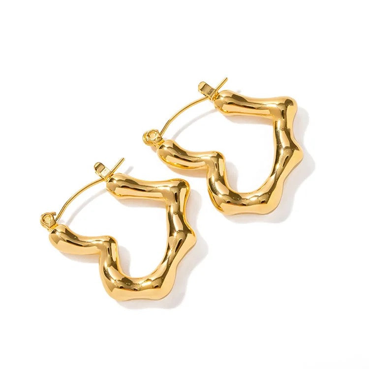 Heart bamboo hoops