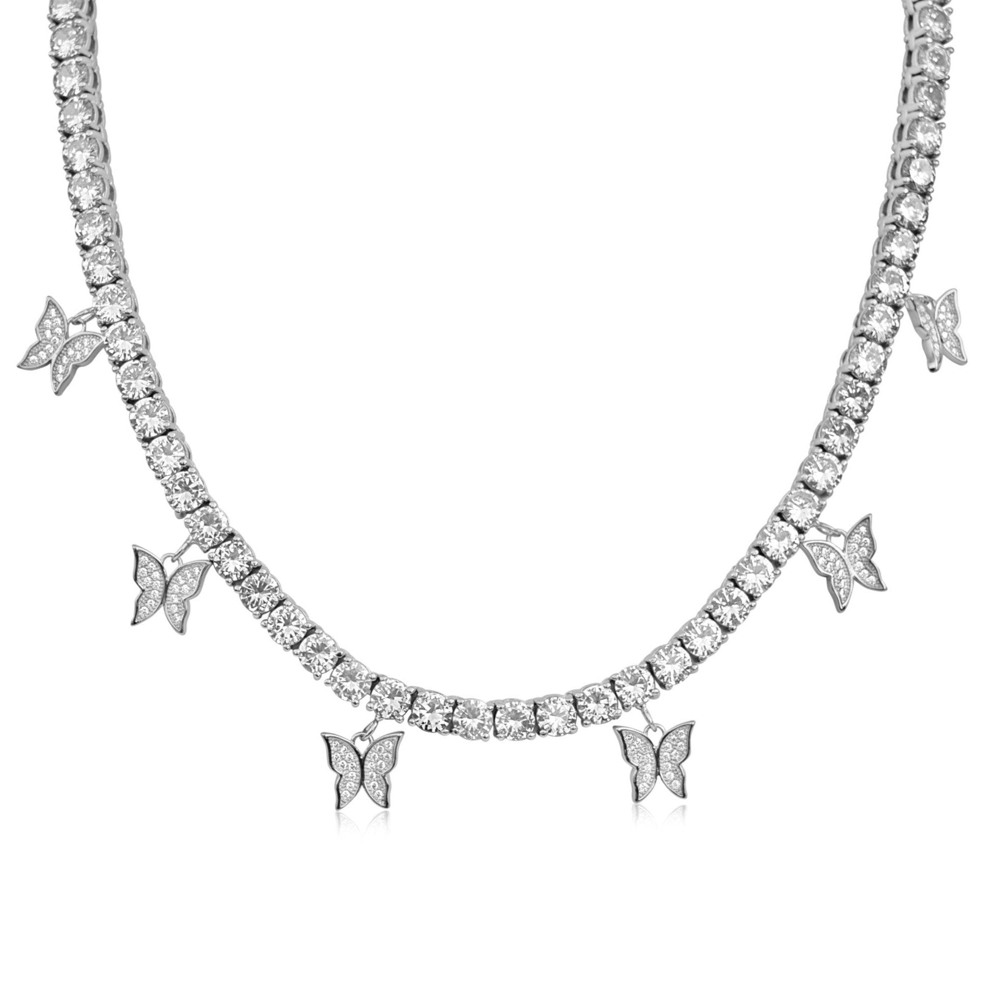 Luxe butterfly tennis choker