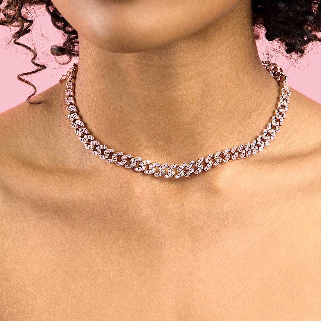 Thin Cuban link choker