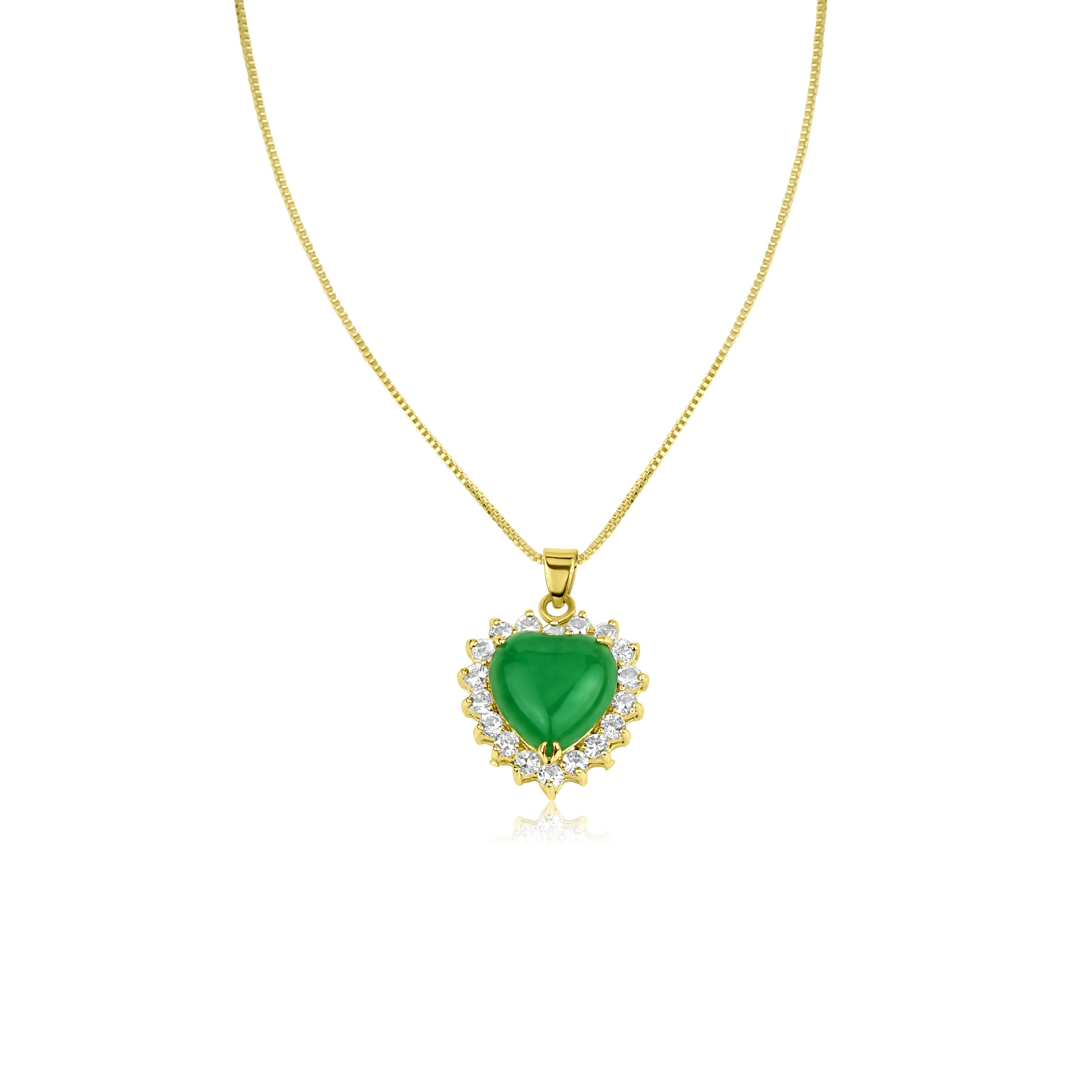 Heart jade necklace