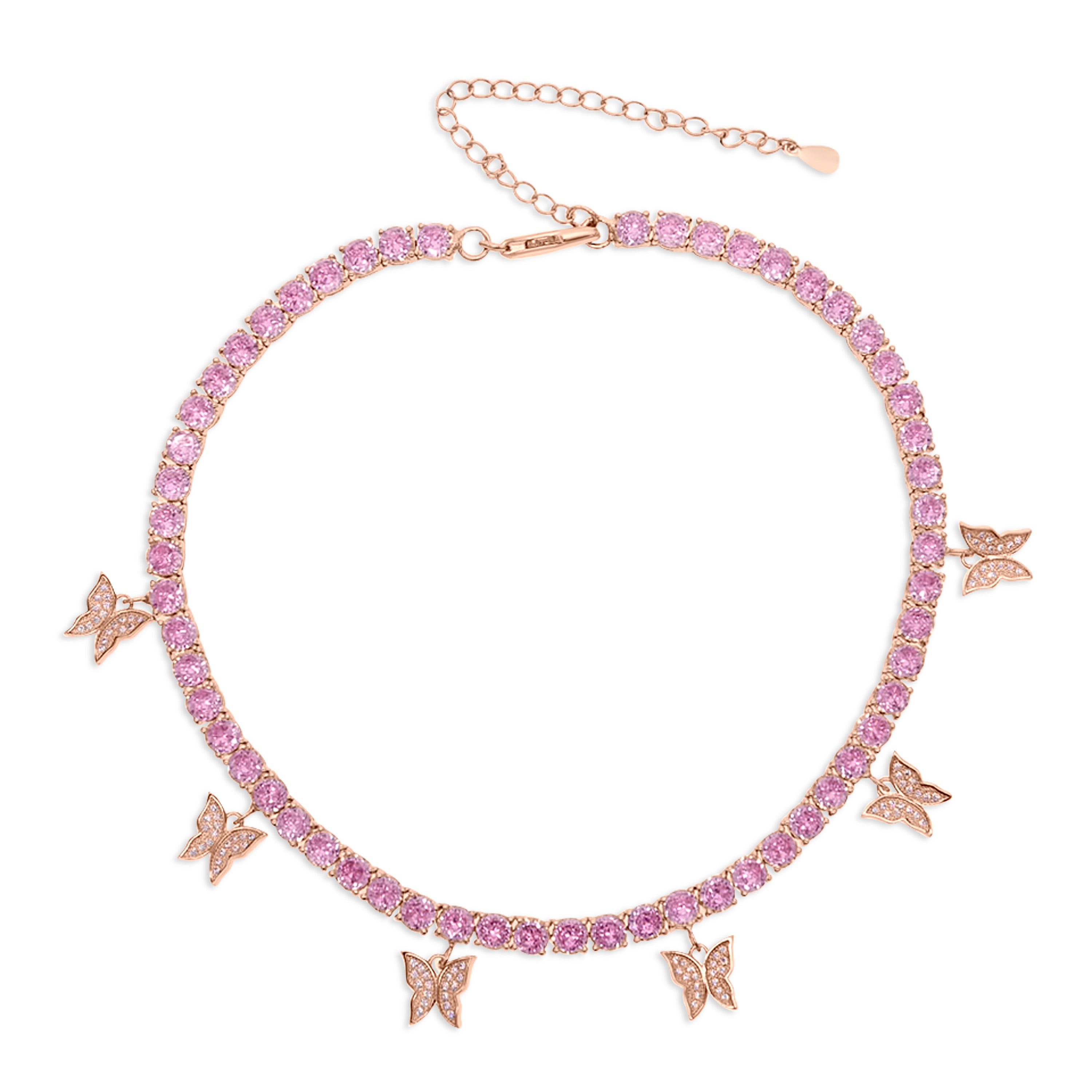 Luxe butterfly tennis choker